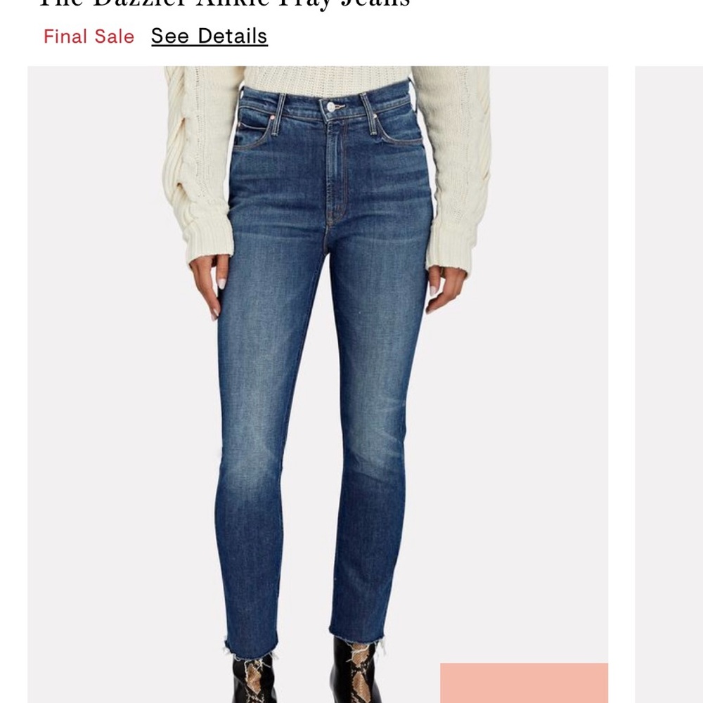 MOTHER Superior Dazzler Ankle Fray Jeans